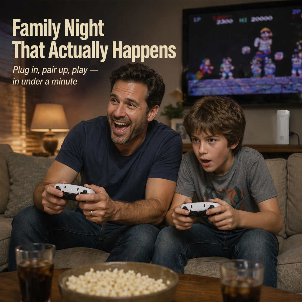 NovaArcade™ — Plug In, Team Up, and Conquer Thousands of Retro Classics