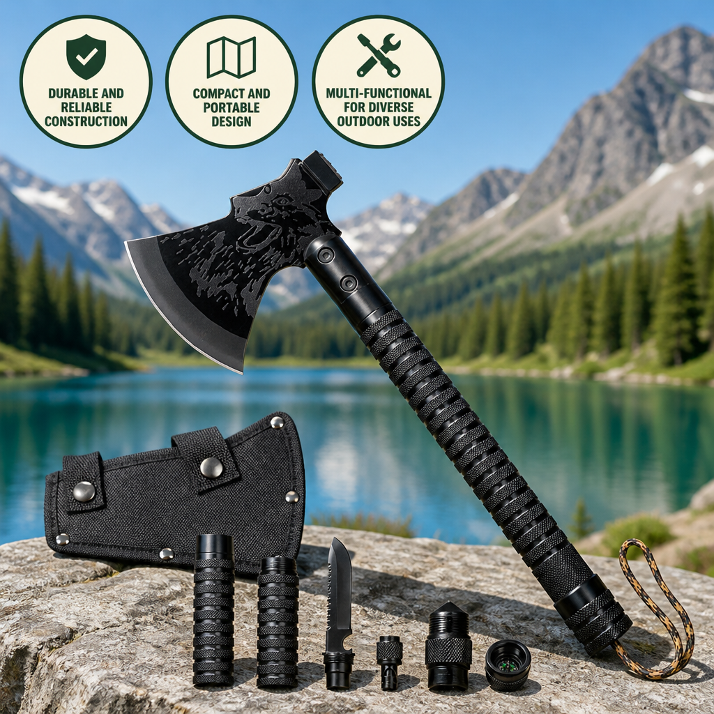 Multifunctional Axe Foldable High Carbon Steel Head