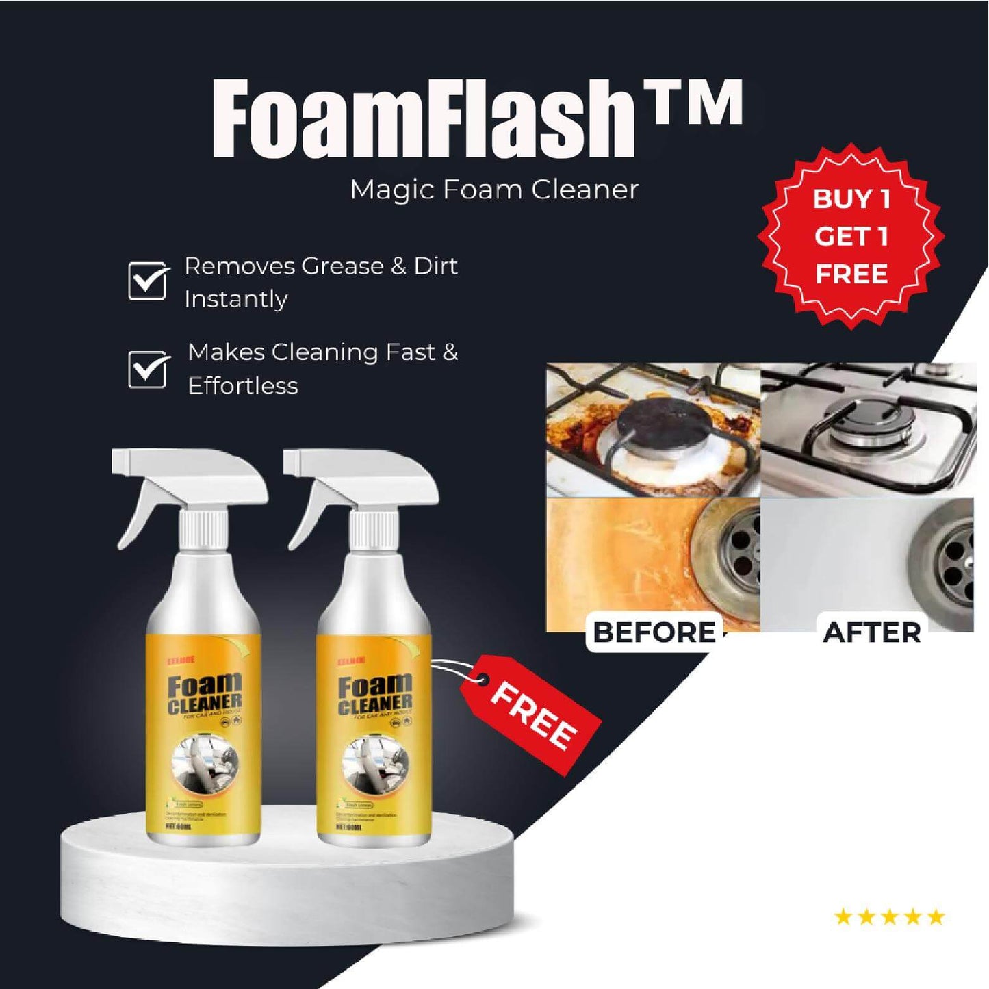 SparkFoam™ — Instantly Vaporize Grease for Effortless, Jaw-Dropping Shine