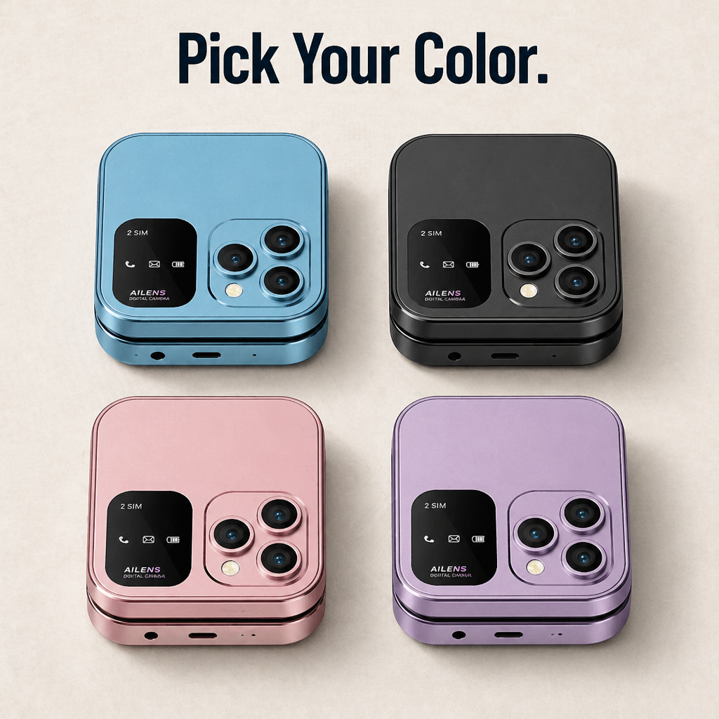 VersaFlect™ Mini Flip Phone — Pocket-Sized Power That Lasts Two Full Days