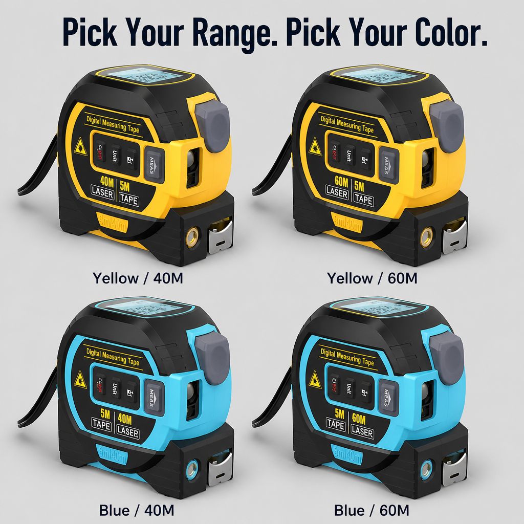 LaserCraft™ ProTape — Measure Long Walls Solo in Seconds With Pinpoint Laser Accuracy