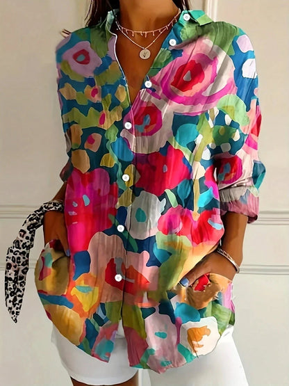 Luminara™ Blouse — Ignite Your Confidence with Vibrant Color and Flawless Fit All Day Long