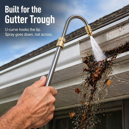 SkySweep™ — Power-Clean Gutters, Siding & Upstairs Grime Without Climbing a Ladder