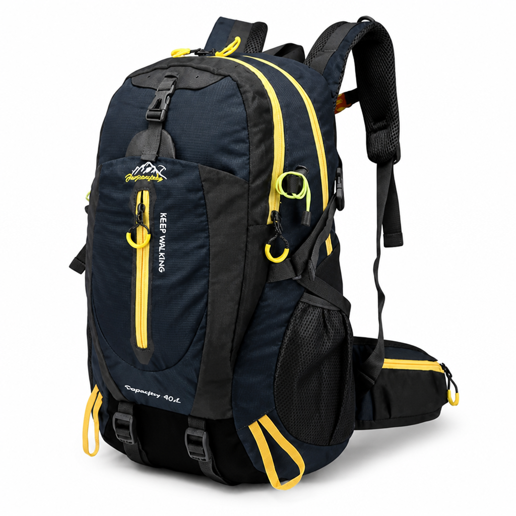 Hiking Backpack Waterproof 40L Padded Back & Adjustable Straps