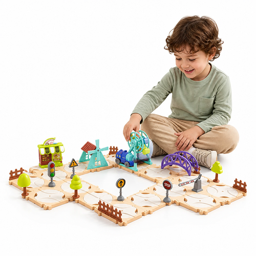 Train Set Modular Tracks Bridges & Park Accessories