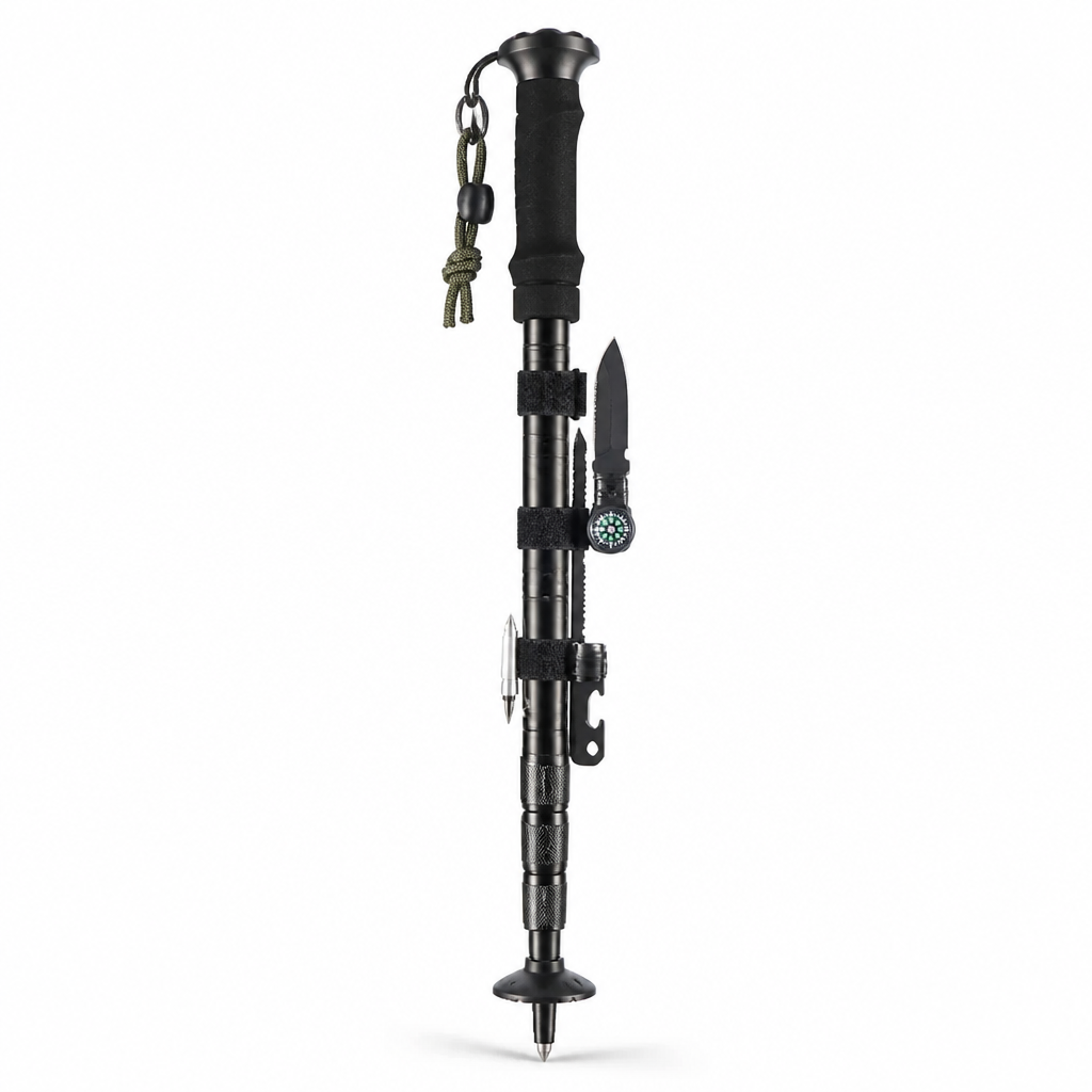 Trekking Pole Foldable Multitool Carbon Steel Shaft