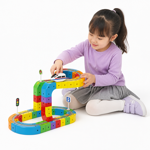 Train Set Magnetic Modular Tracks & Blocks
