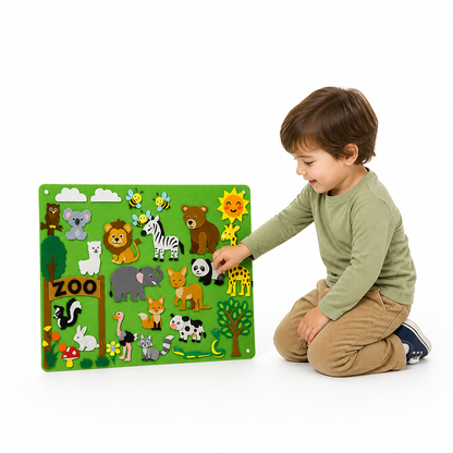 Kids Felt Board Reusable Stickers 75 x 103 Cm