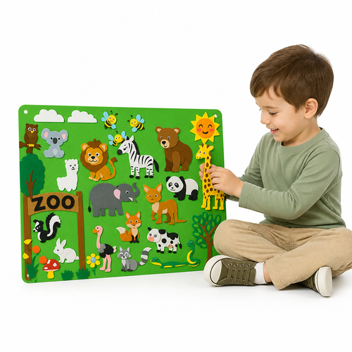 Kids Felt Board Reusable Stickers Screen-Free