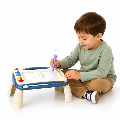 Kids Magnetic Drawing Board Reusable Wipe-Clean BPA-Free