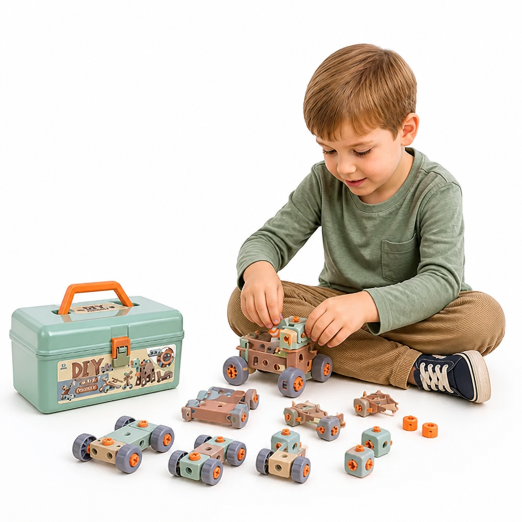 Building Set 144 Piece Toy Drill & Storage Case