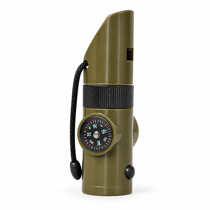 Survival Tool 7-in-1 Whistle, LED Flashlight & Compass