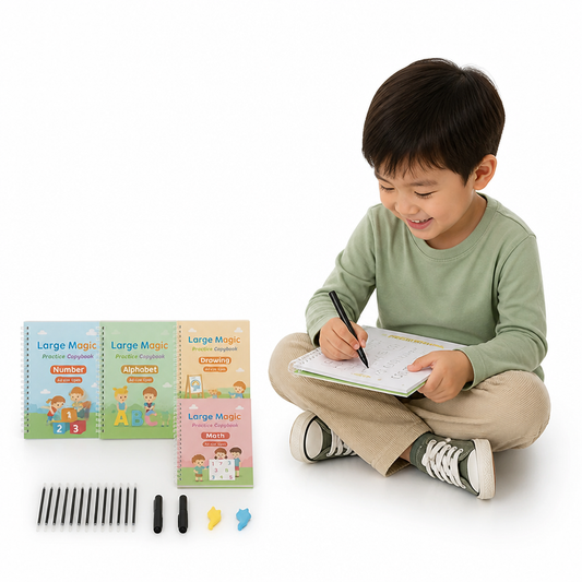 Writing Practice Set 4-Book Tear-Resistant & BPA-Free
