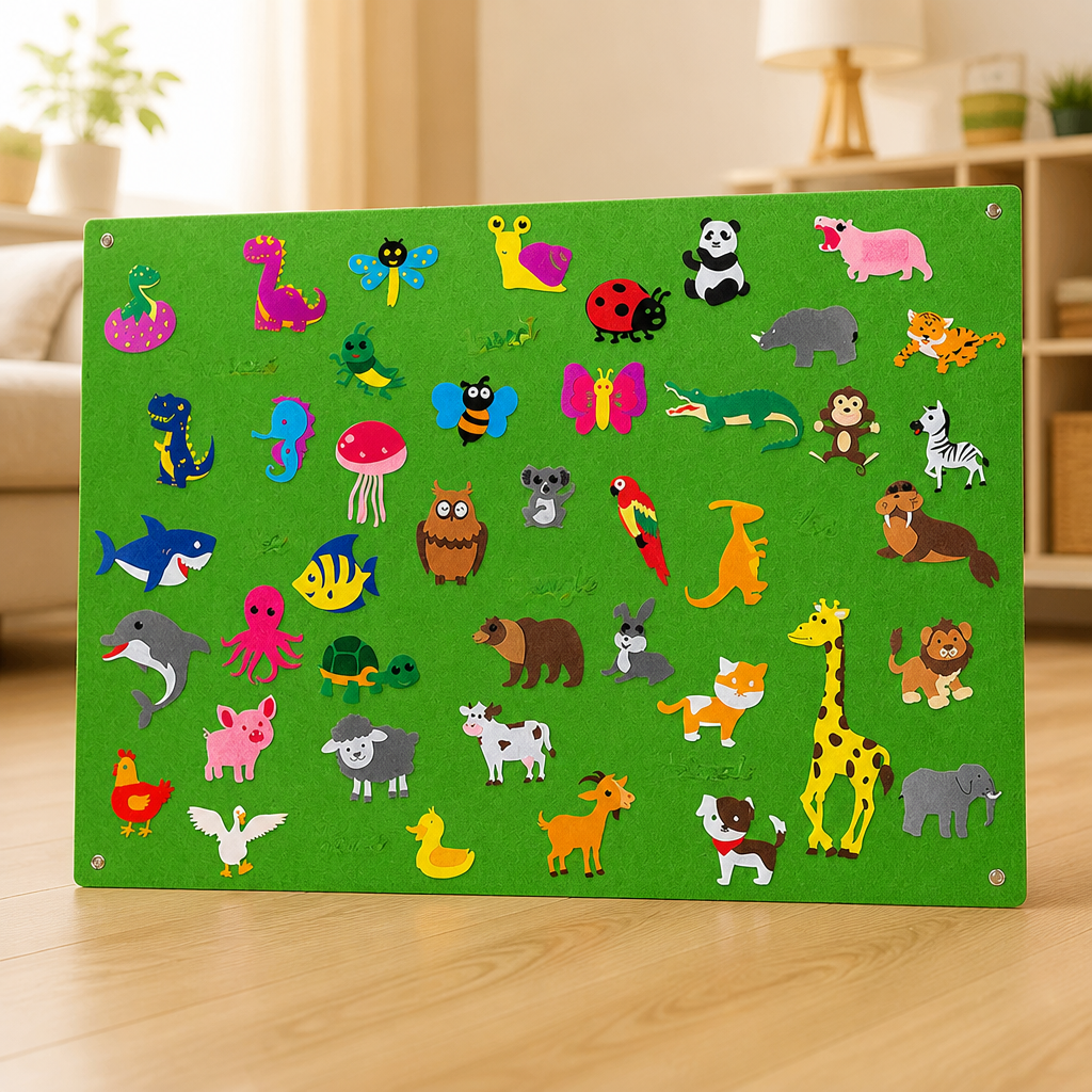 Kids Felt Board Reusable Stickers Screen-Free