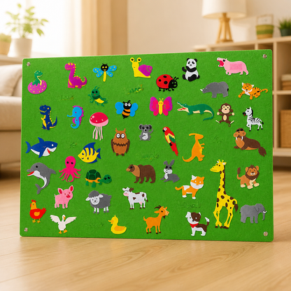 Kids Felt Board Reusable Stickers Screen-Free