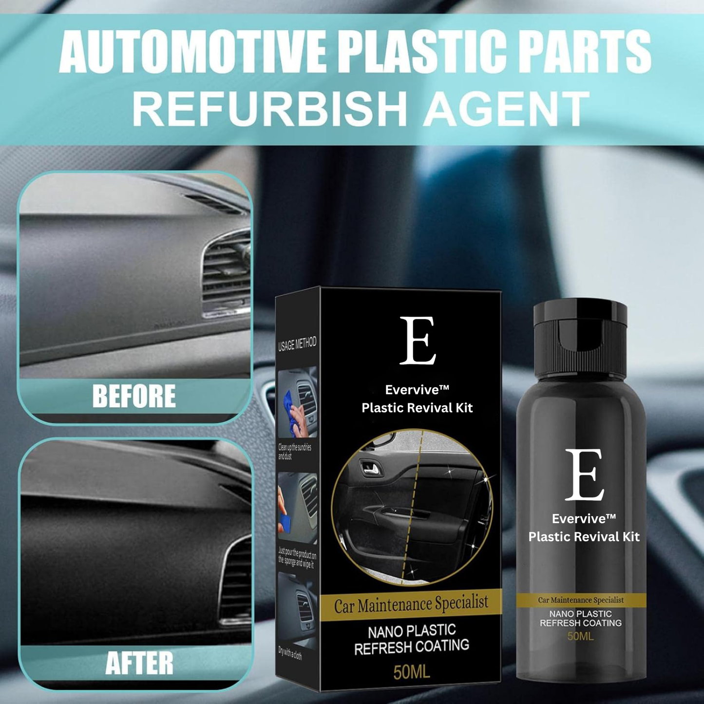 LumiShield™ Plastic Renewal Kit — Instantly Restore Vibrant Shine and Protect Your Car’s Plastics Like New