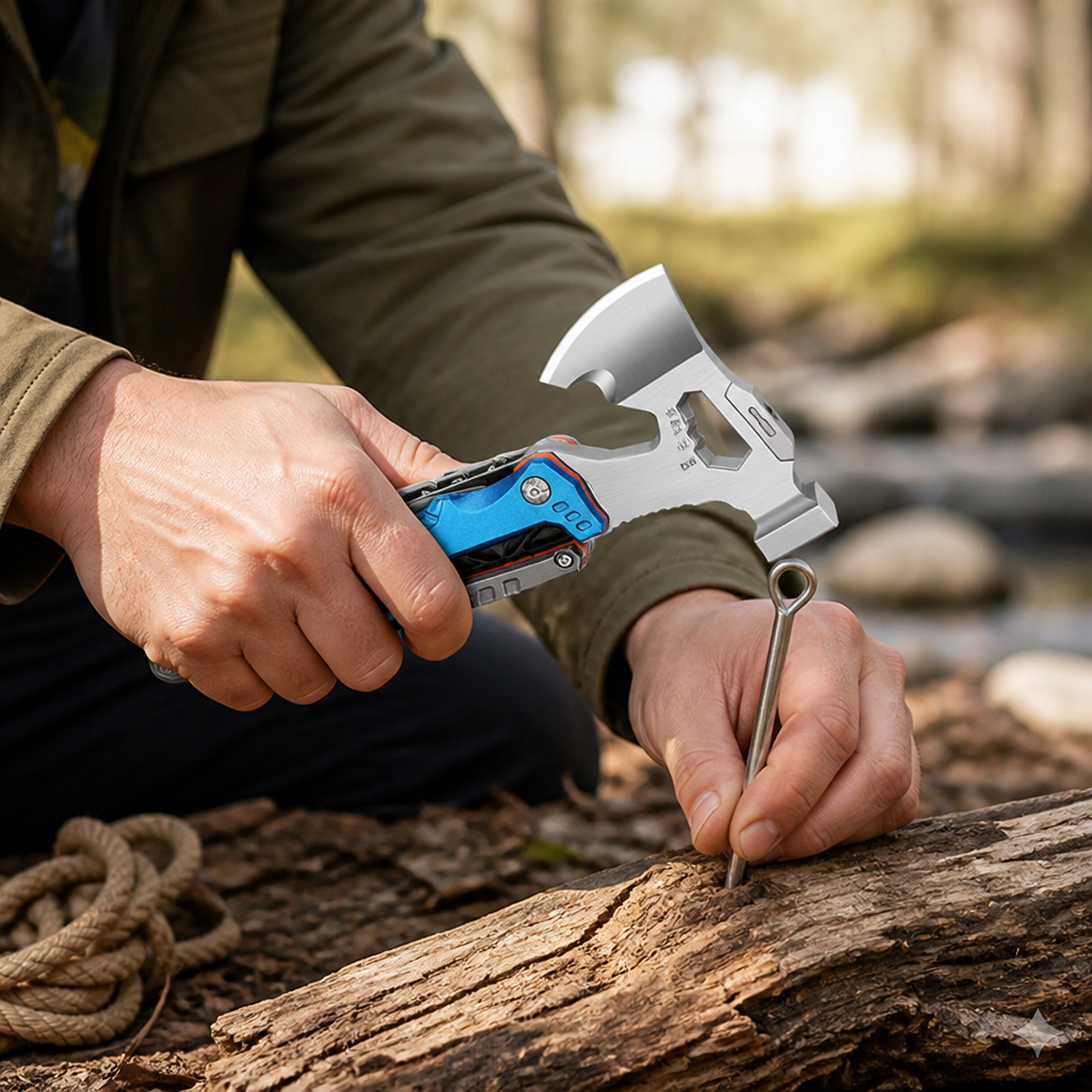 Camping Multi-Tool Axe, Hammer & Pliers Stainless Steel
