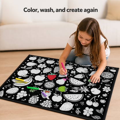 Kids Coloring Blanket Washable Reusable 127 x 150 Cm