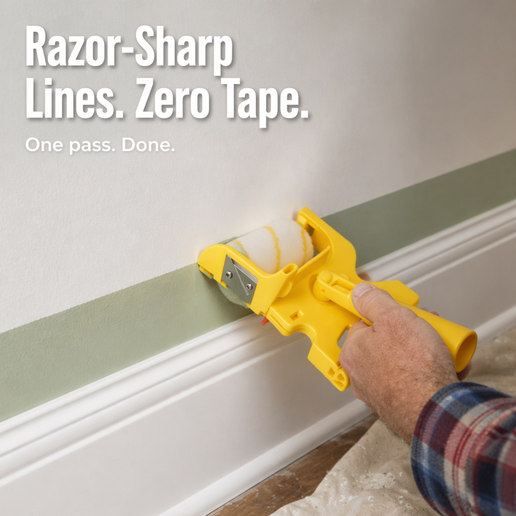 FluxEdge™ Paint Edger — Achieve Crisp Lines Without Tape, Drips, or Fix-Ups