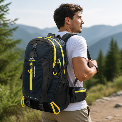Hiking Backpack Waterproof 40L Padded Back & Adjustable Straps