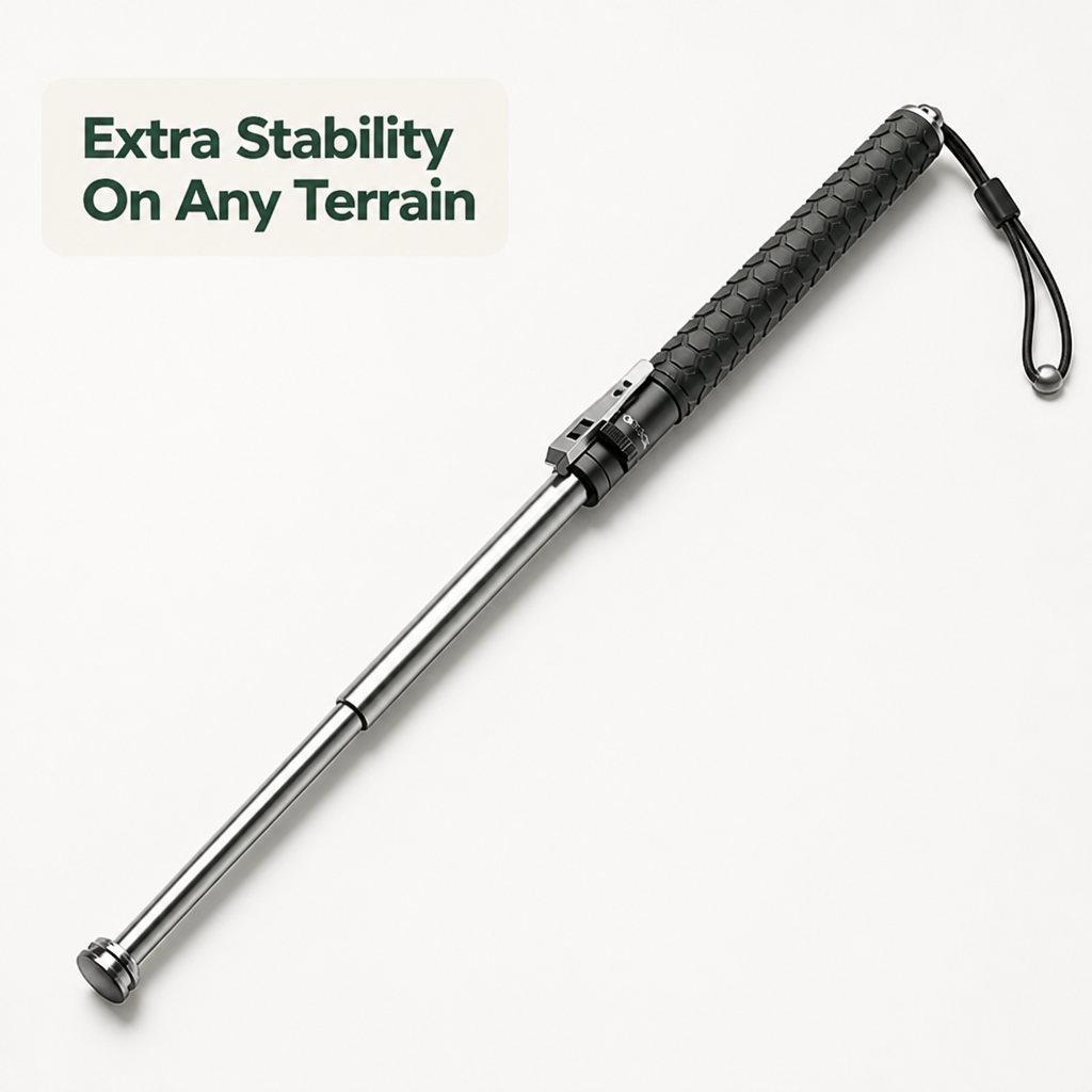 Walking Stick Collapsible One-Click Lock Non-Slip Ergonomic Grip