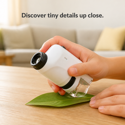 Pocket Microscope 120x LED Light