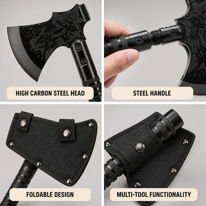 Multifunctional Axe Foldable High Carbon Steel Head