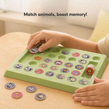 Memory Game Animal Matching 18 Pairs Non-Toxic Cardboard