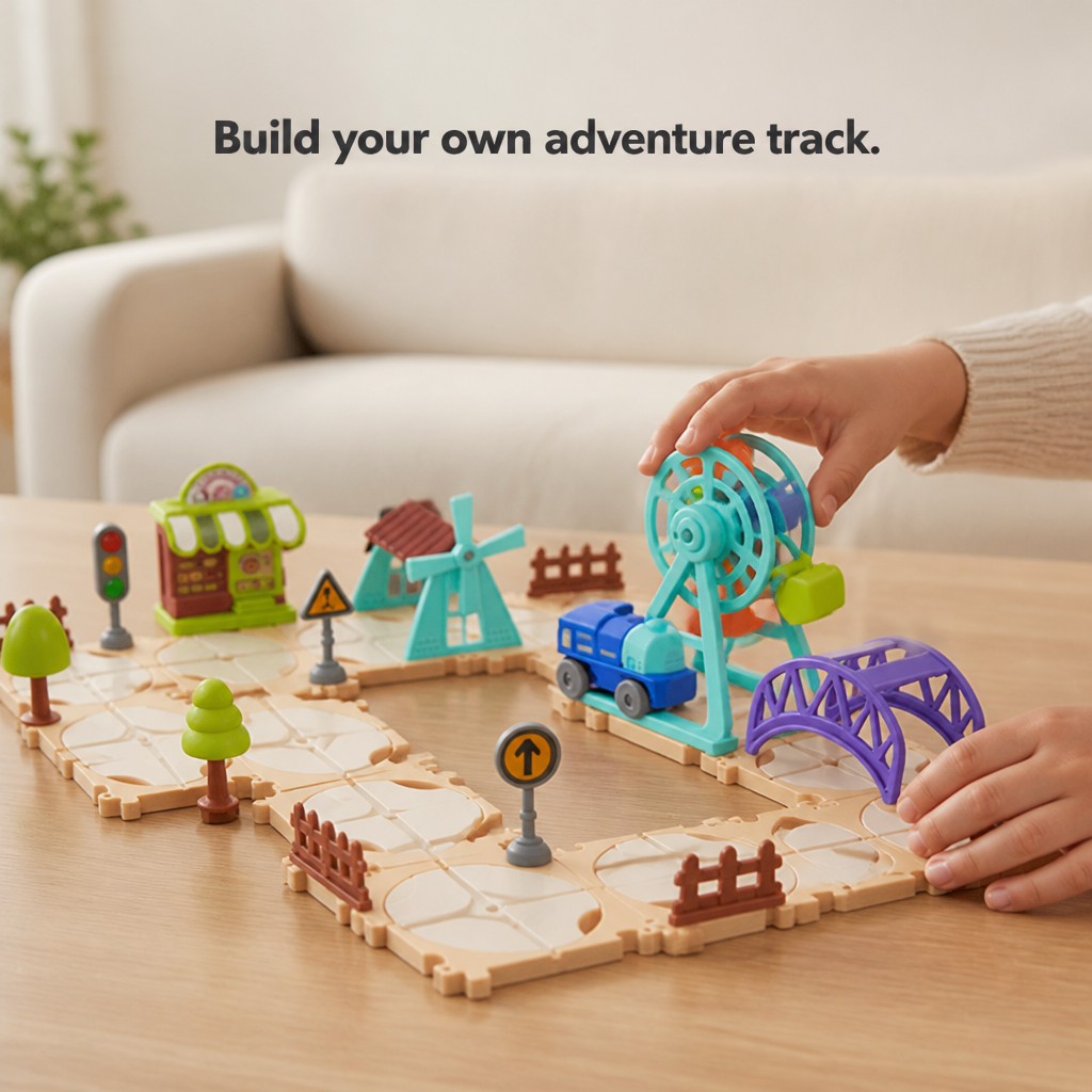 Train Set Modular Tracks Bridges & Park Accessories