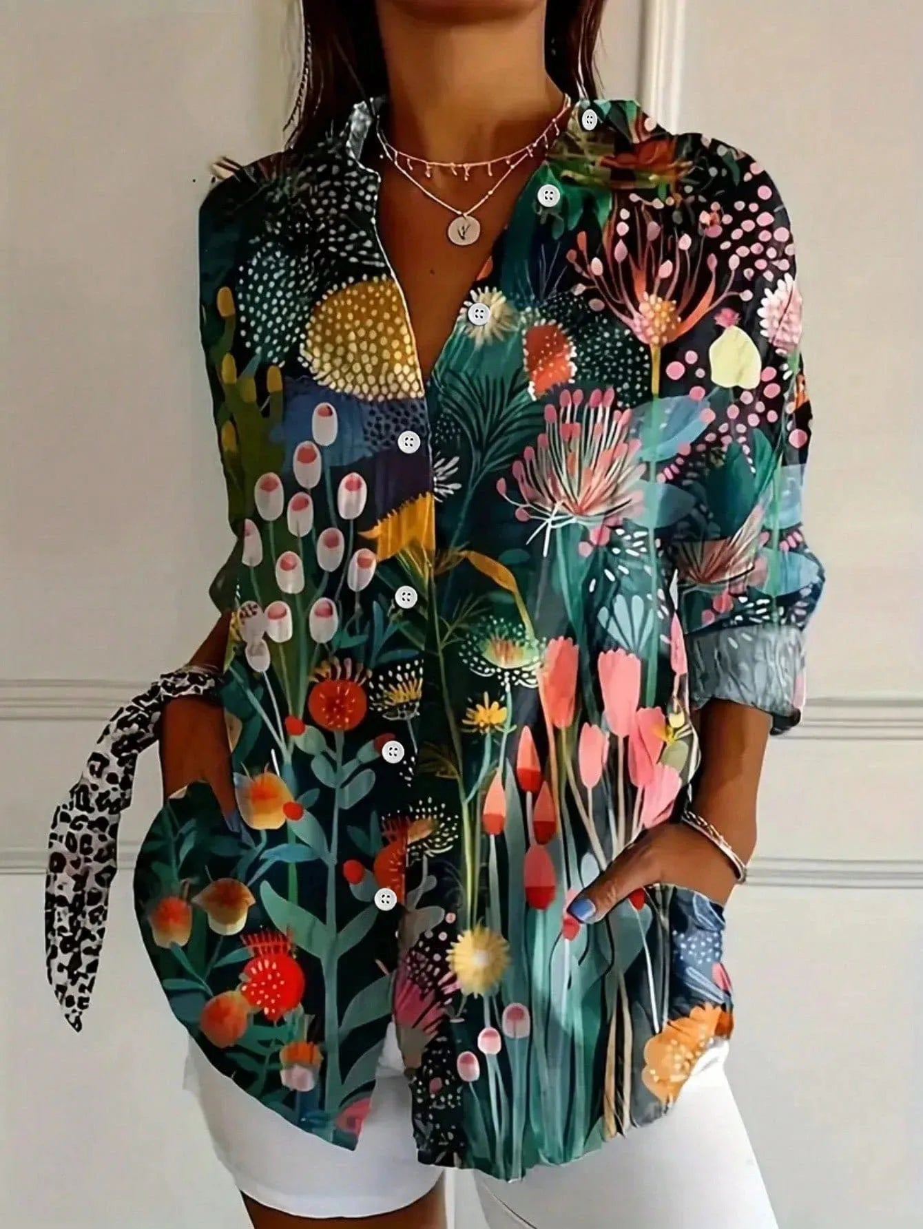Luminara™ Blouse — Ignite Your Confidence with Vibrant Color and Flawless Fit All Day Long