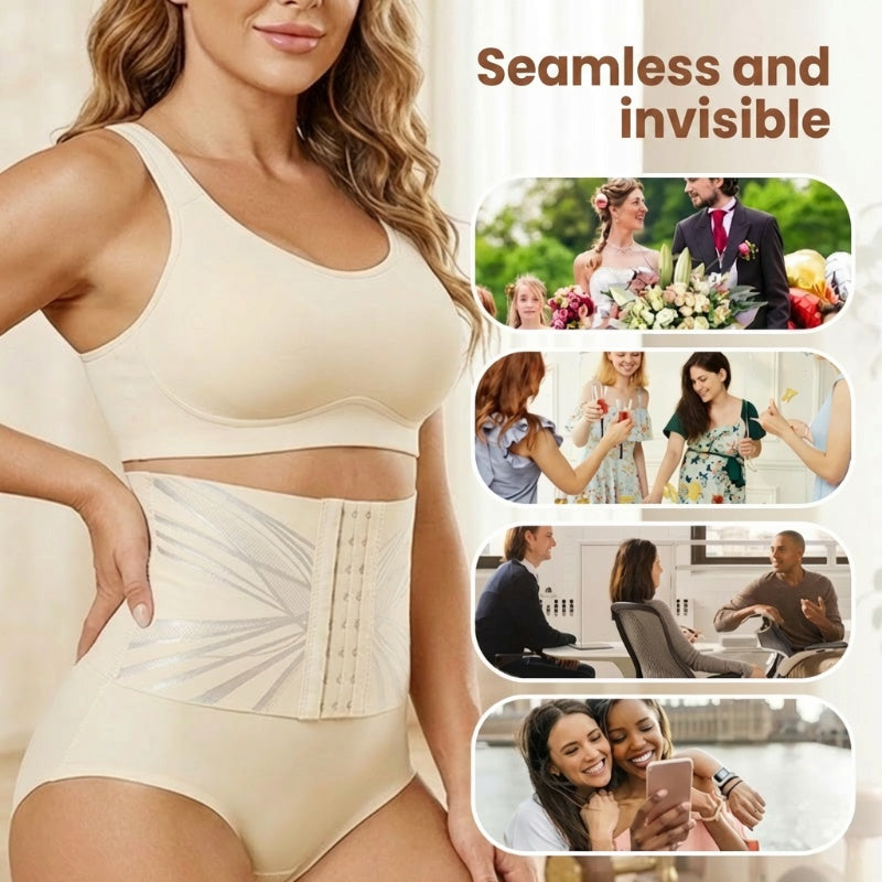 Cinchelle™ – High-Waist Tummy-Control Shaping Brief with 3-Hook Cinch