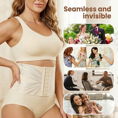 Cinchelle™ – High-Waist Tummy-Control Shaping Brief with 3-Hook Cinch