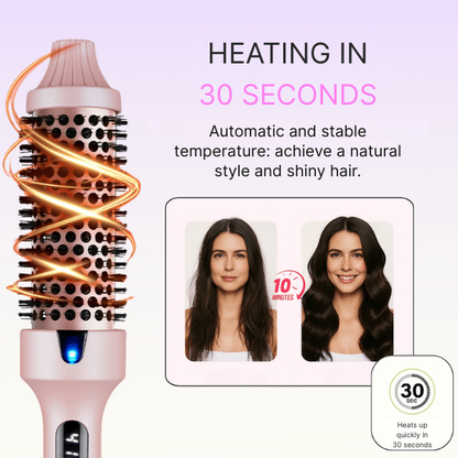 LumaSilk™ Ionic Heated Brush — Transform Every Strand Into Silky, Frizz-Free Perfection Instantly