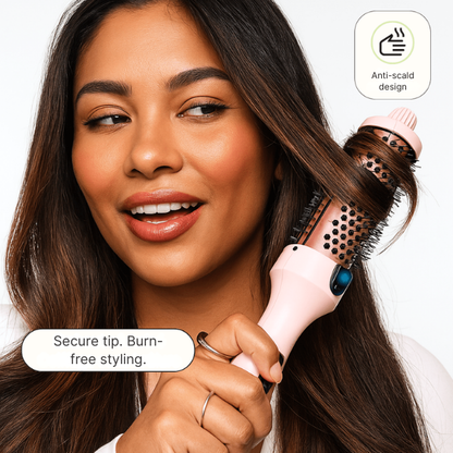 LumaSilk™ Ionic Heated Brush — Transform Every Strand Into Silky, Frizz-Free Perfection Instantly