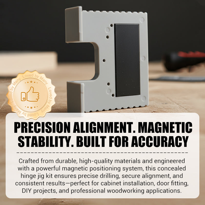 MagnaFit™ Precision Hinge Jig — Snap Perfect Cabinet Doors and Ditch Frustration Forever