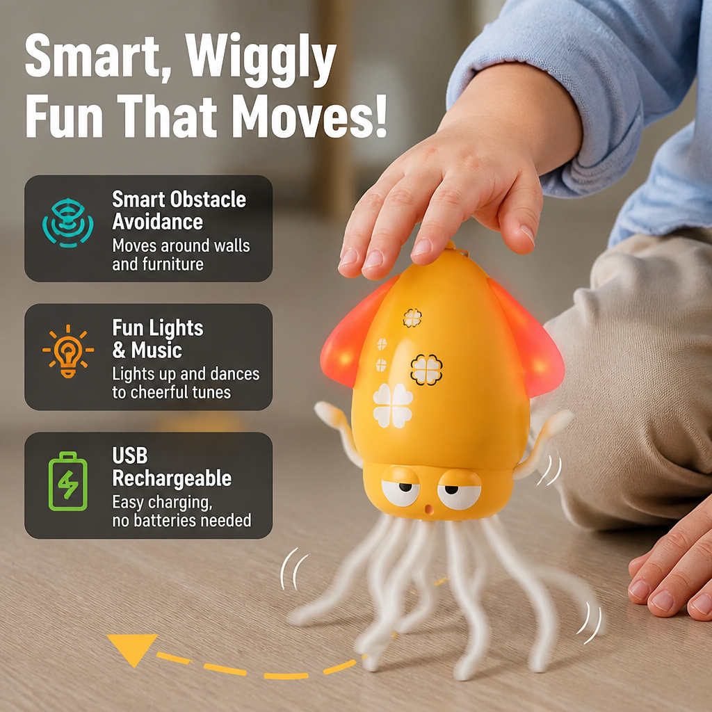 Jellyfish Toy Smart Sensor Glowing USB Rechargeable