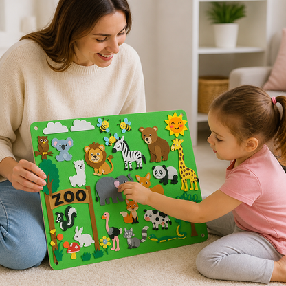 Kids Felt Board Reusable Stickers 75 x 103 Cm