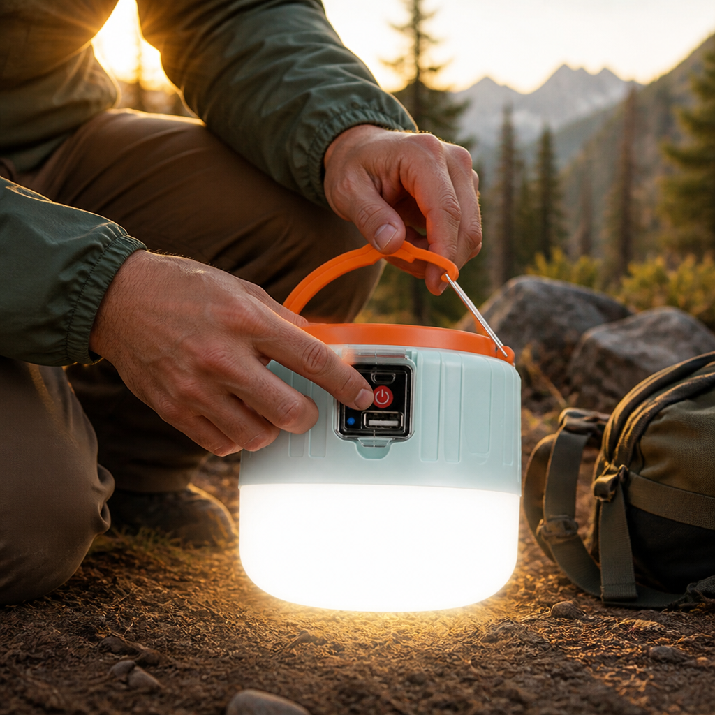Camping Lantern 1500-Lumen Solar & USB-C Rechargeable