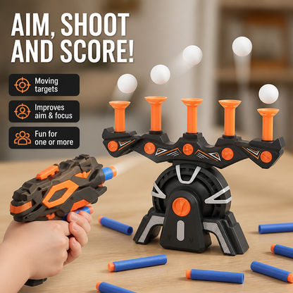 Target Shooting Game Floating Hover Balls & Foam Blaster