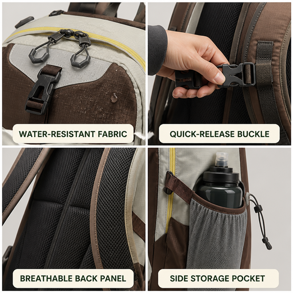 Hiking Backpack 40L Padded Straps & Breathable Back Panel