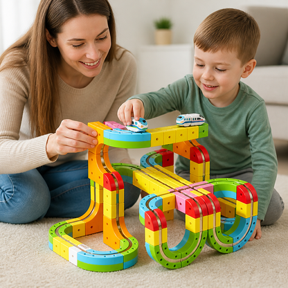 Train Set Magnetic Modular Tracks & Blocks