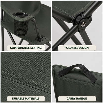 Portable Outdoor Chair Lightweight Foldable Carry Handle