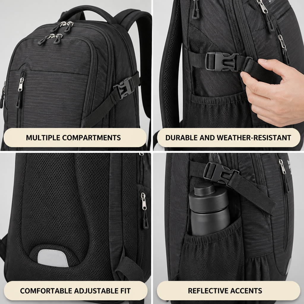 Hiking Backpack 40L Hydration-Ready Water-Resistant
