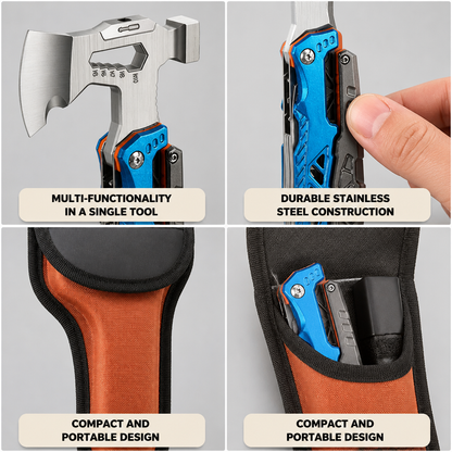 Camping Multi-Tool Axe, Hammer & Pliers Stainless Steel
