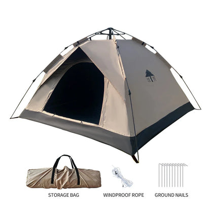 Camping Tent 2-Person Quick-Pitch Water-Repellent & Mesh Windows