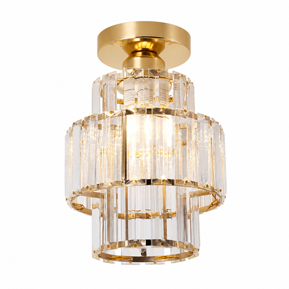 Crystal Pendant Light | Nordic LED | Iron Frame, Adjustable Length for Living & Dining