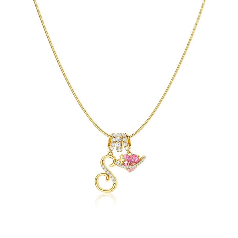 AuraNest™ 3-Layer Initial Necklace — Wear Your Story in Glowing, Comfortable Elegance That Turns Every Head