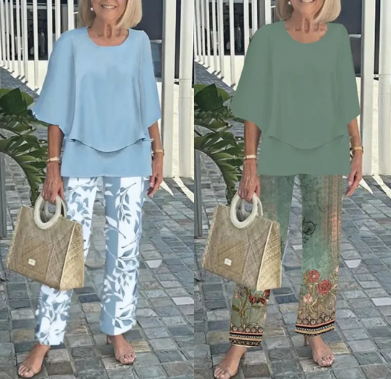 SilkaVie™ Printed Set — Glide Through Your Day in Featherlight Comfort and Effortless Style