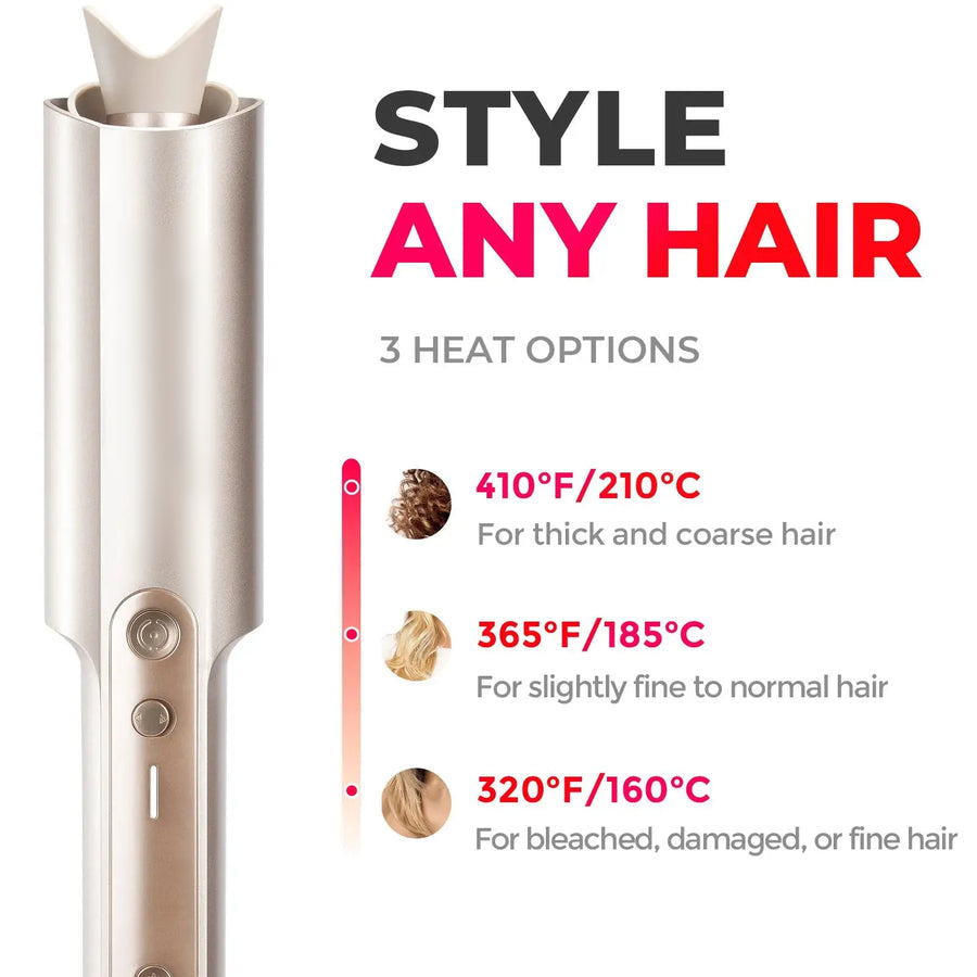 CurlAura™ Styler — Effortless, Show-Stopping Curls That Glow with Confidence All Week