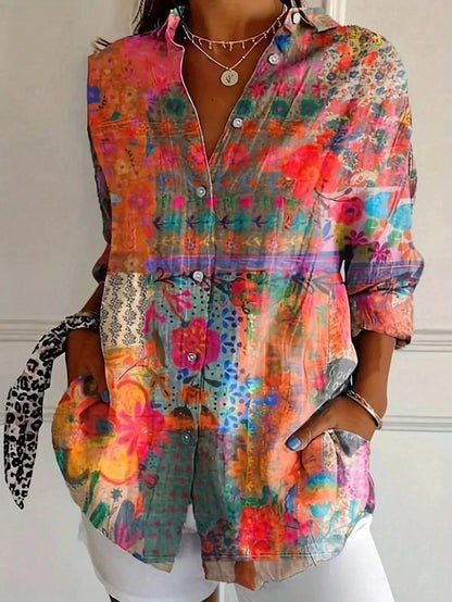 Luminara™ Blouse — Ignite Your Confidence with Vibrant Color and Flawless Fit All Day Long